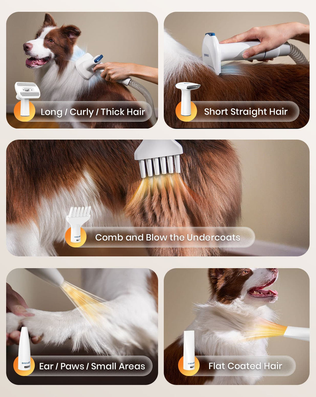 Oneisall Cozy C1 Pet Grooming Vacuum Kit & 7L Pet Water Fountain Set