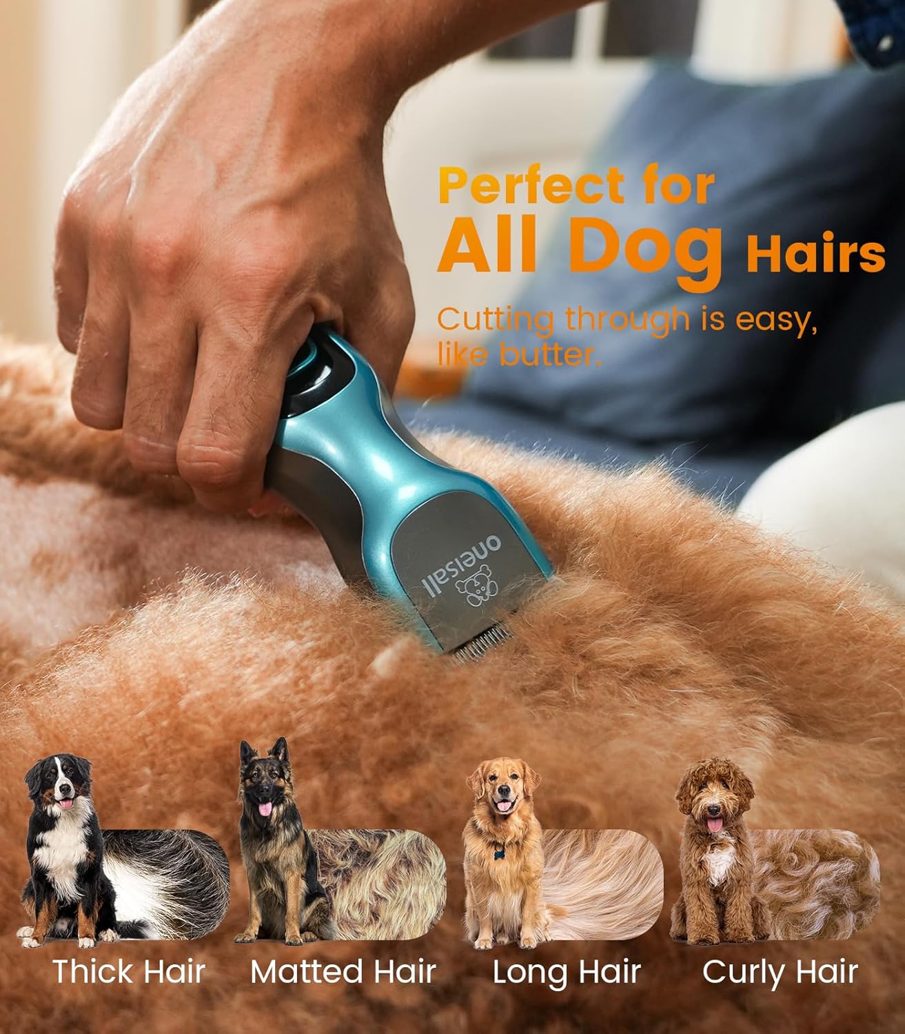 oneisall dtj001 dog hair trimmer for thick coat