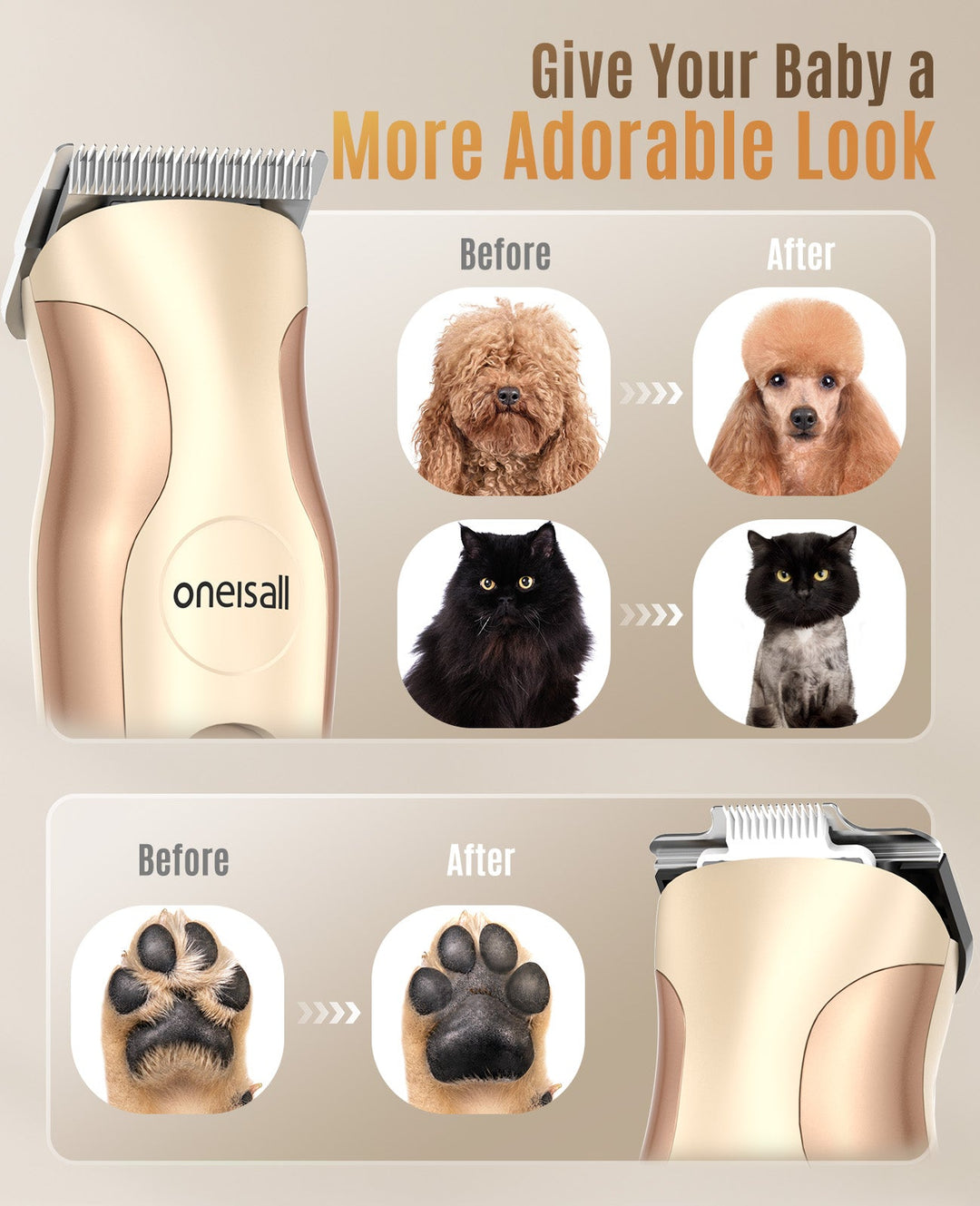 dog grooming clippers give your baby a more adorable look