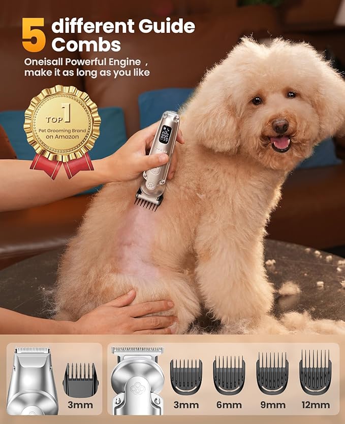 Oneisall FC09 4-in-1 Dog Clippers & Dog Grooming Kit