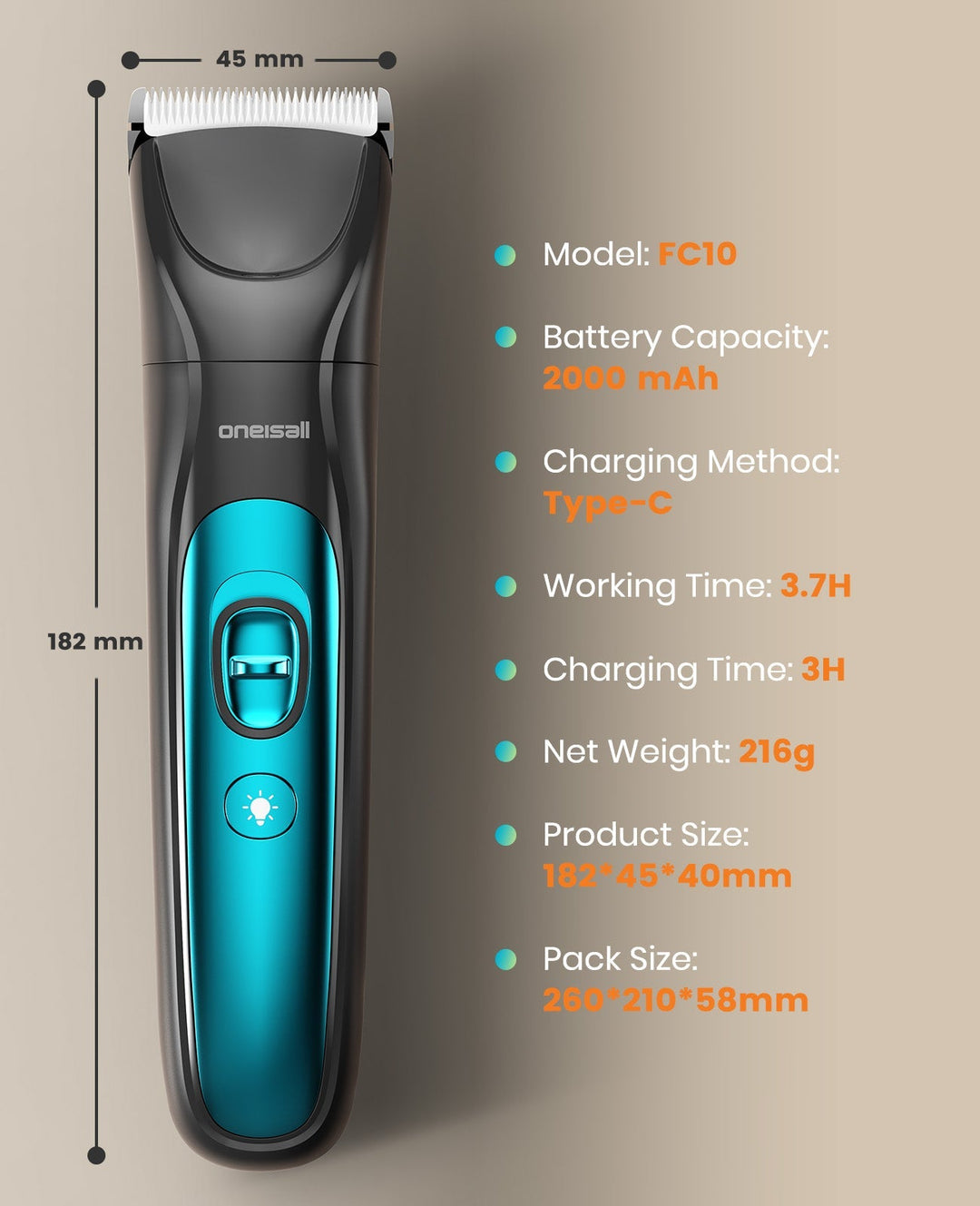 Muti-Function Cordless Dog Clipper