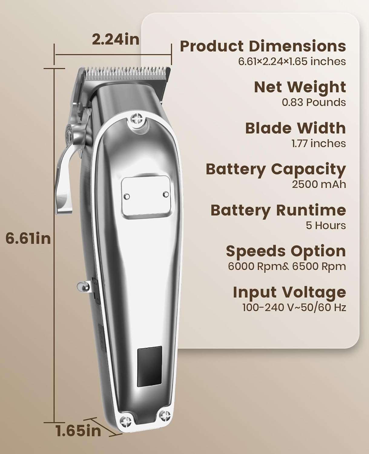 Oneisall Dog Grooming Clippers - K52NTS Cordless Dog Clipper