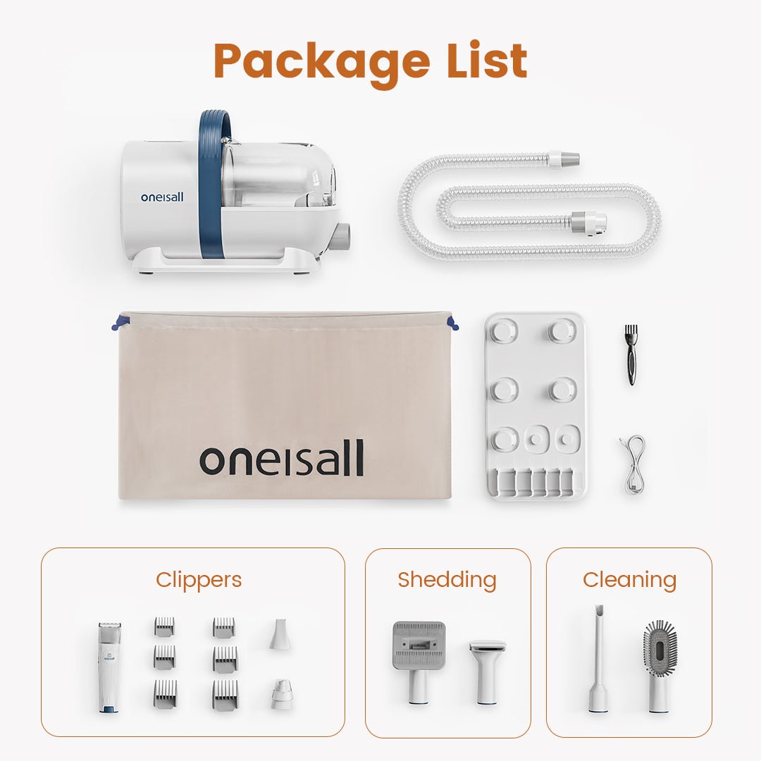 Oneisall LM2 7-in-1 Pet Grooming Vacuum Kit