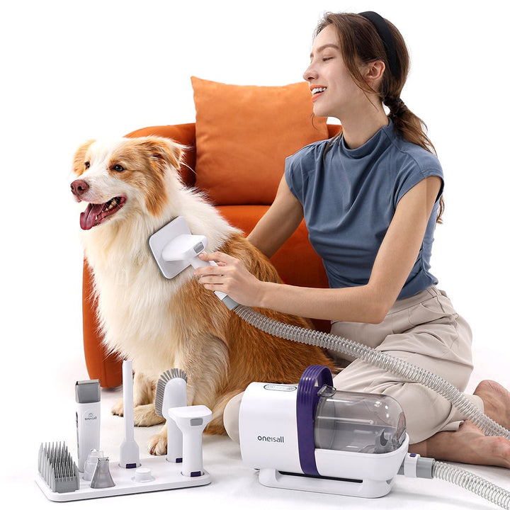 Oneisall LM2 7-in-1 Pet Grooming Vacuum Kit Purple