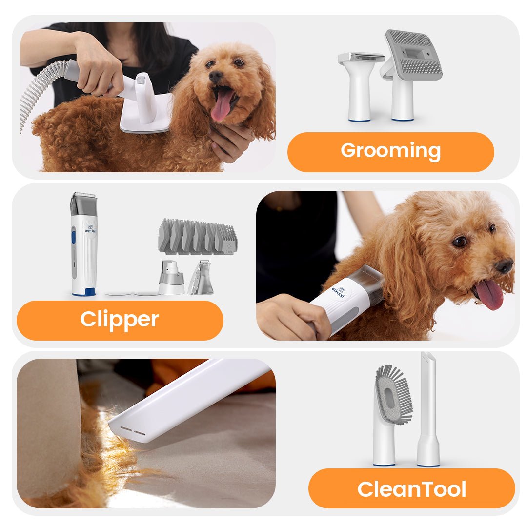 Oneisall Pet Vacuum | Lm2 7-In-1 Grooming Kit – oneisall