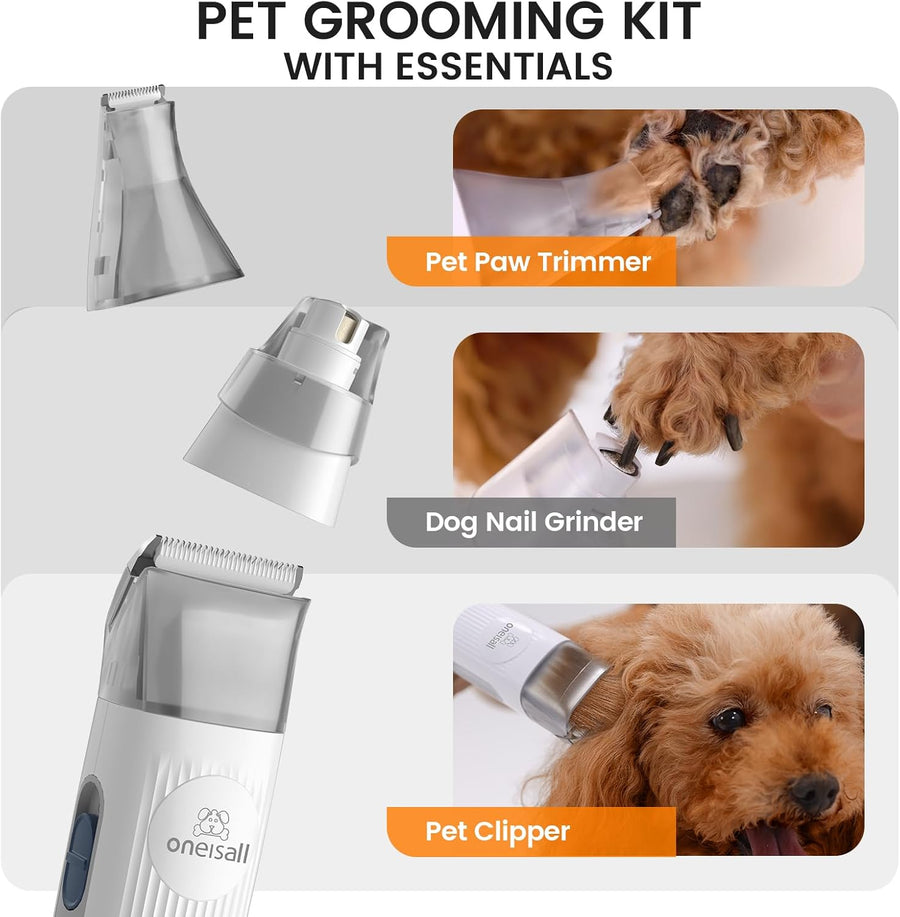 Oneisall Dog Clippers Blades Oneisall LM5 Dog Grooming Vacuum Dog
