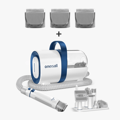 pet grooming vacuum kit with 3 replacement blades