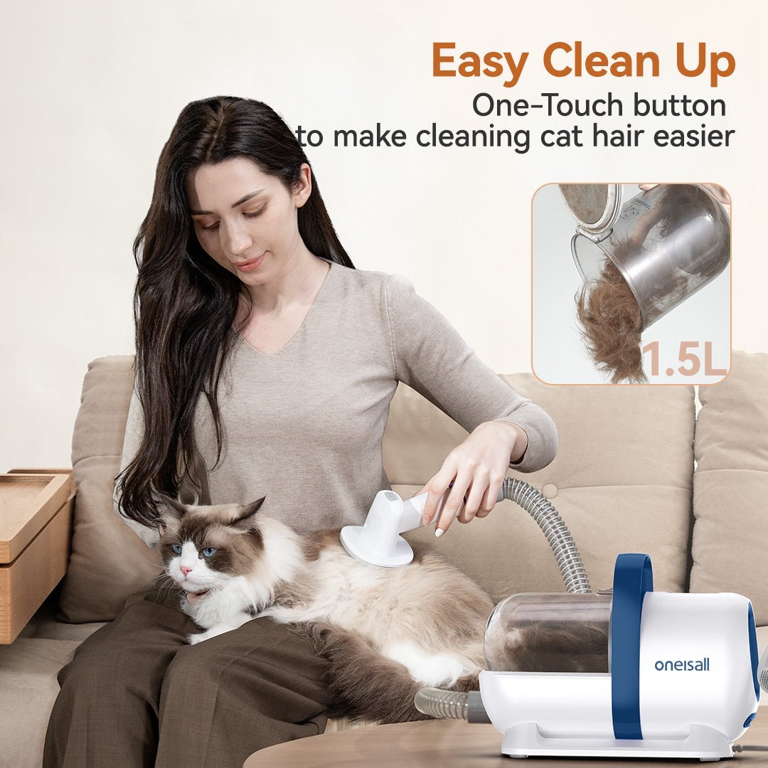 Oneisall Pet Hair Vacuum | Lm5c 6-In-1 Cat Grooming Kit – oneisall
