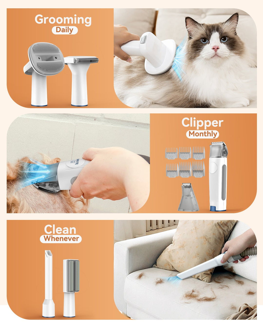 cat grooming vacuum