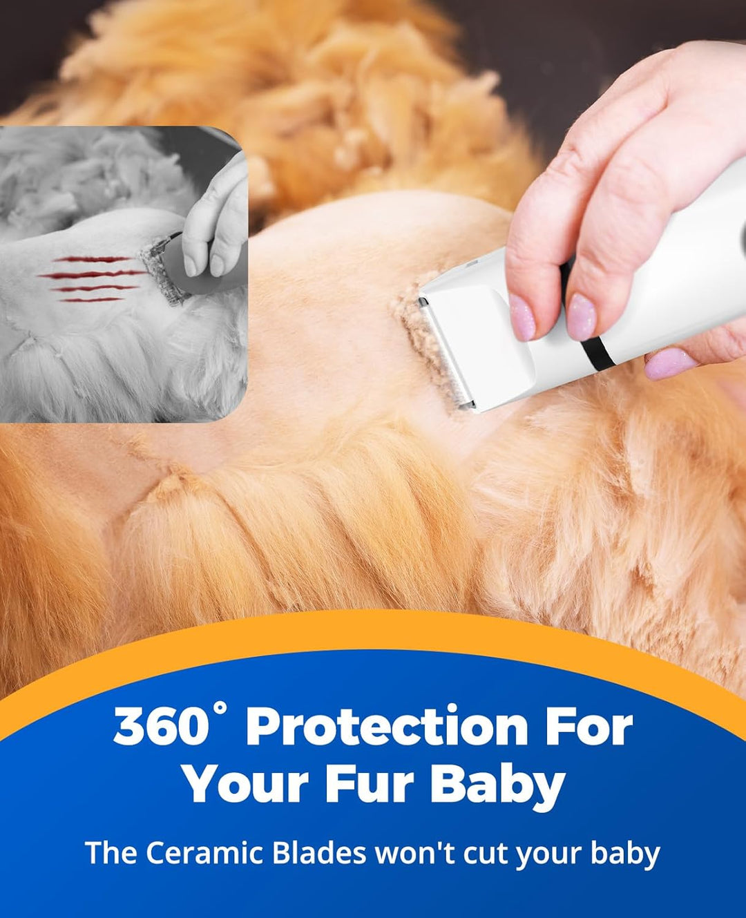 Oneisall N12 4 in 1 Pet Grooming Kit for Paw Trimmer Nail Grinder