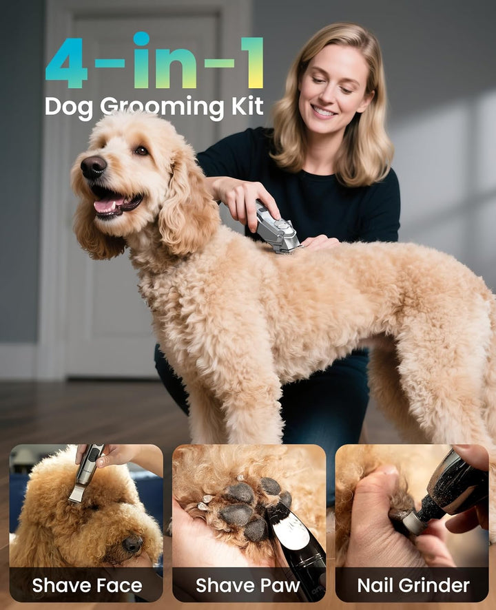4-in-1 Dog Clippers & Paw Trimmer Set