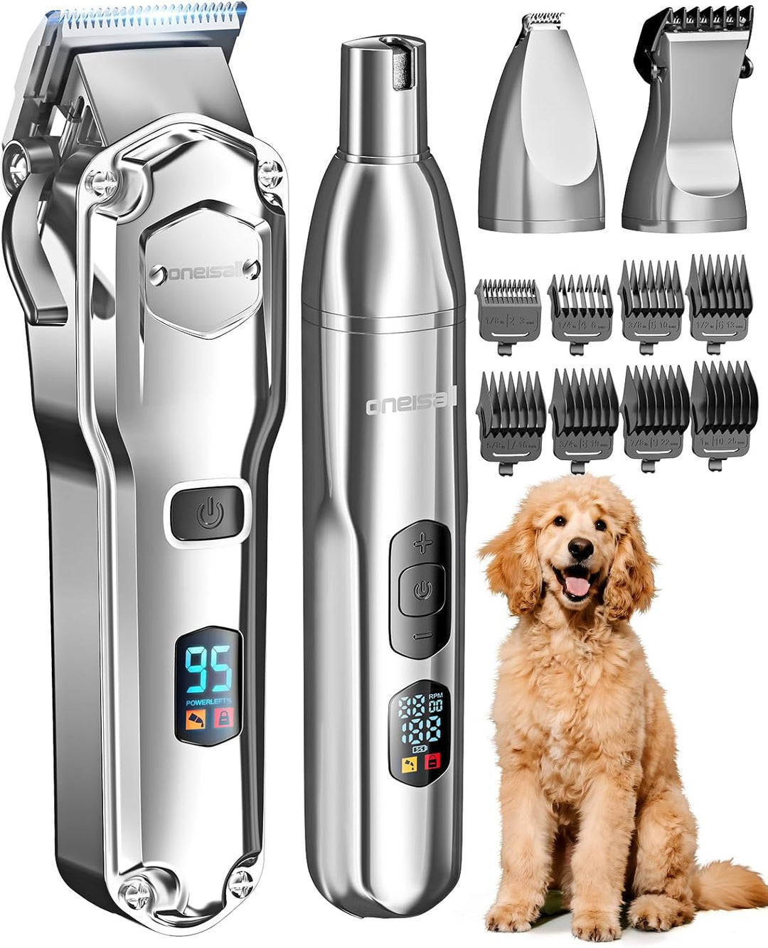 4-in-1 Dog Clippers & Paw Trimmer Set