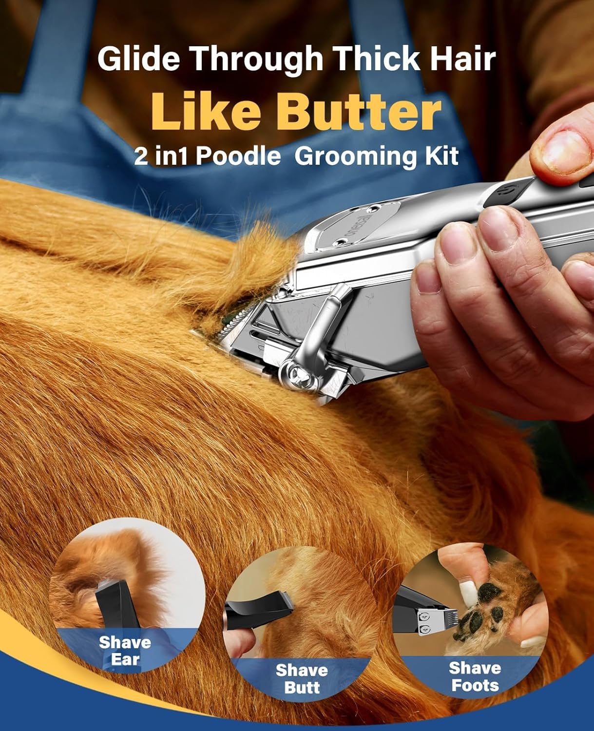 Oneisall 676+P20 Dog Clipper and Paw Trimmer 3-in-1 Set