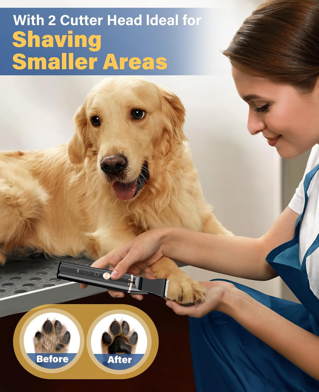 Oneisall 676+P20 Dog Clipper and Paw Trimmer 3-in-1 Set