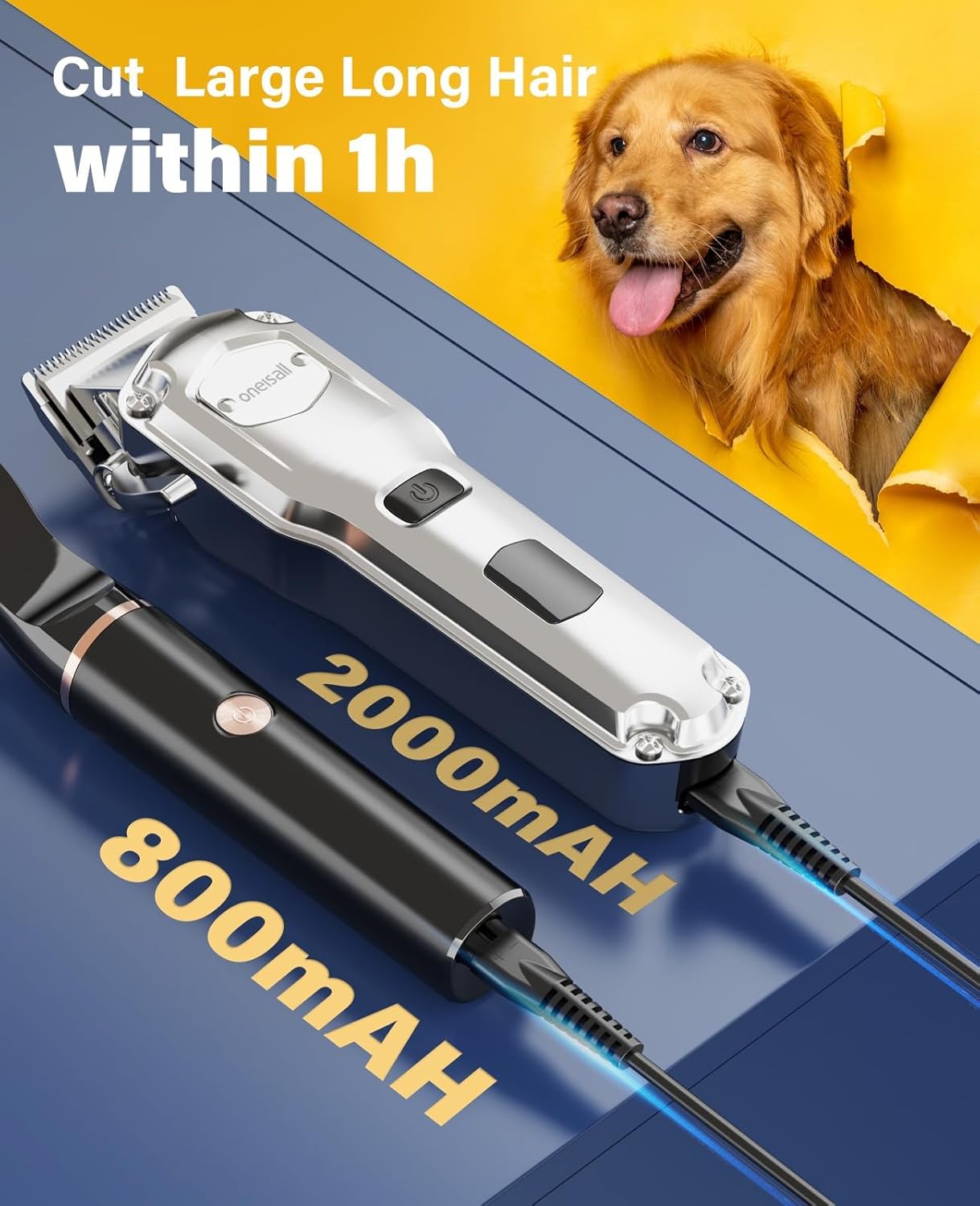 Oneisall 676+P20 Dog Clipper and Paw Trimmer 3-in-1 Set