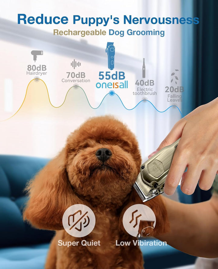 Oneisall 676 Dog Clipper for Thick Coats, Gold Oneisall 676 Dog Clipper for Thick Coats, Gold