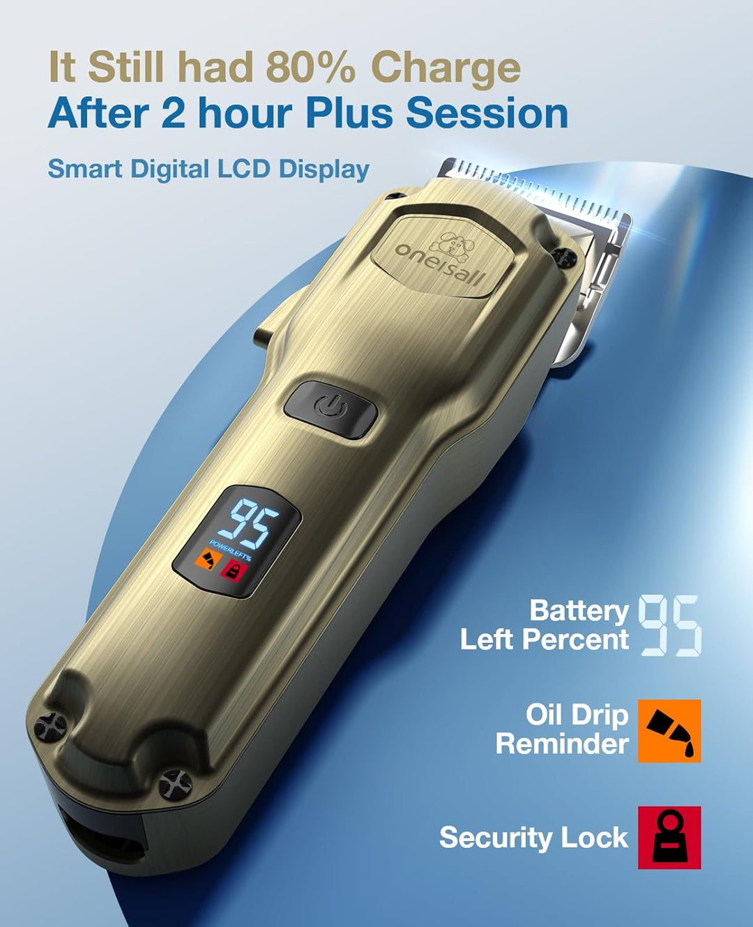 Oneisall 676 Dog Clipper for Thick Coats