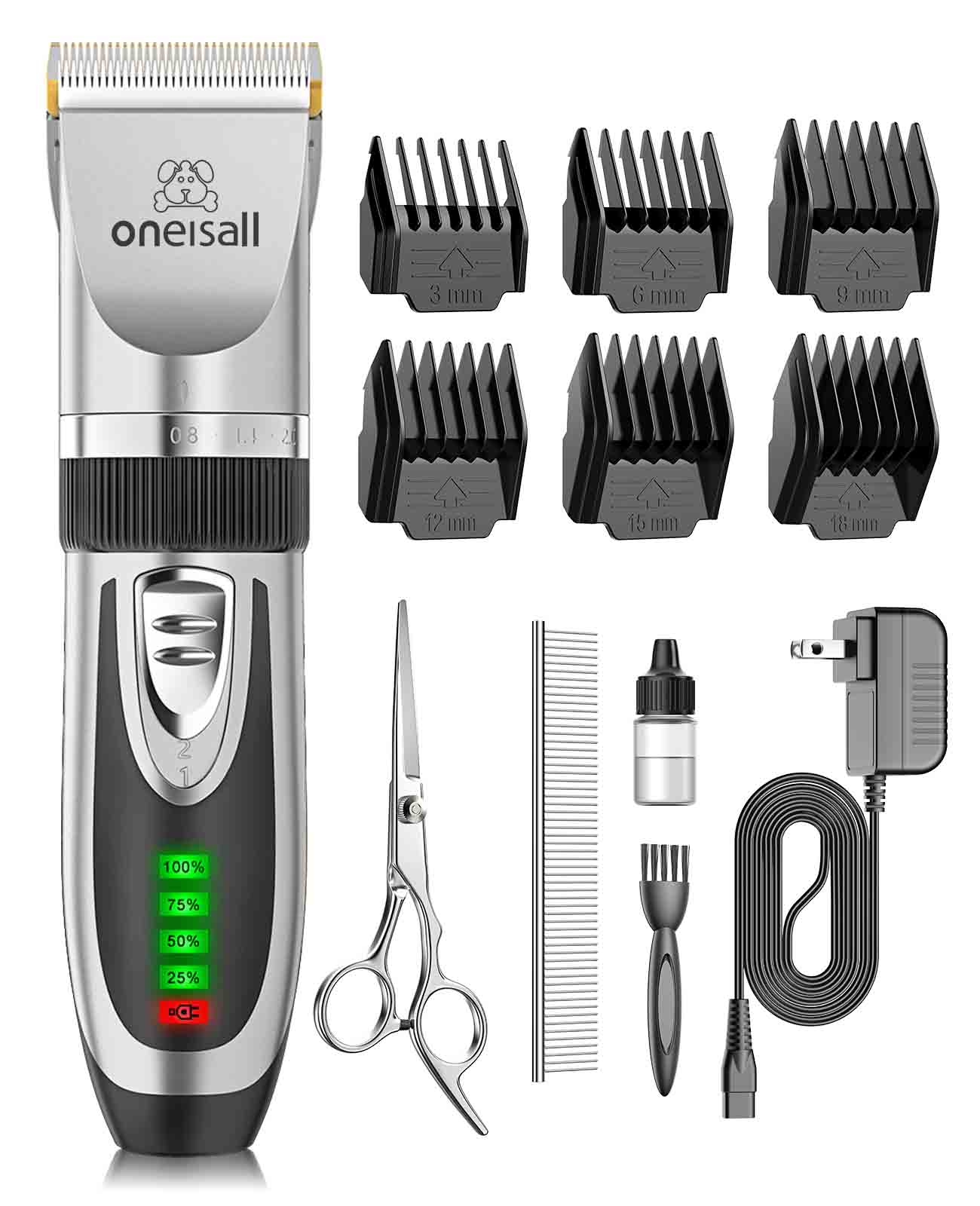 oneisall x2 dog clipper silver