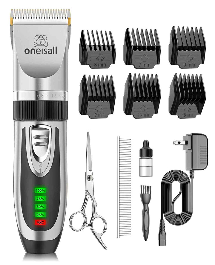 oneisall x2 dog clipper silver