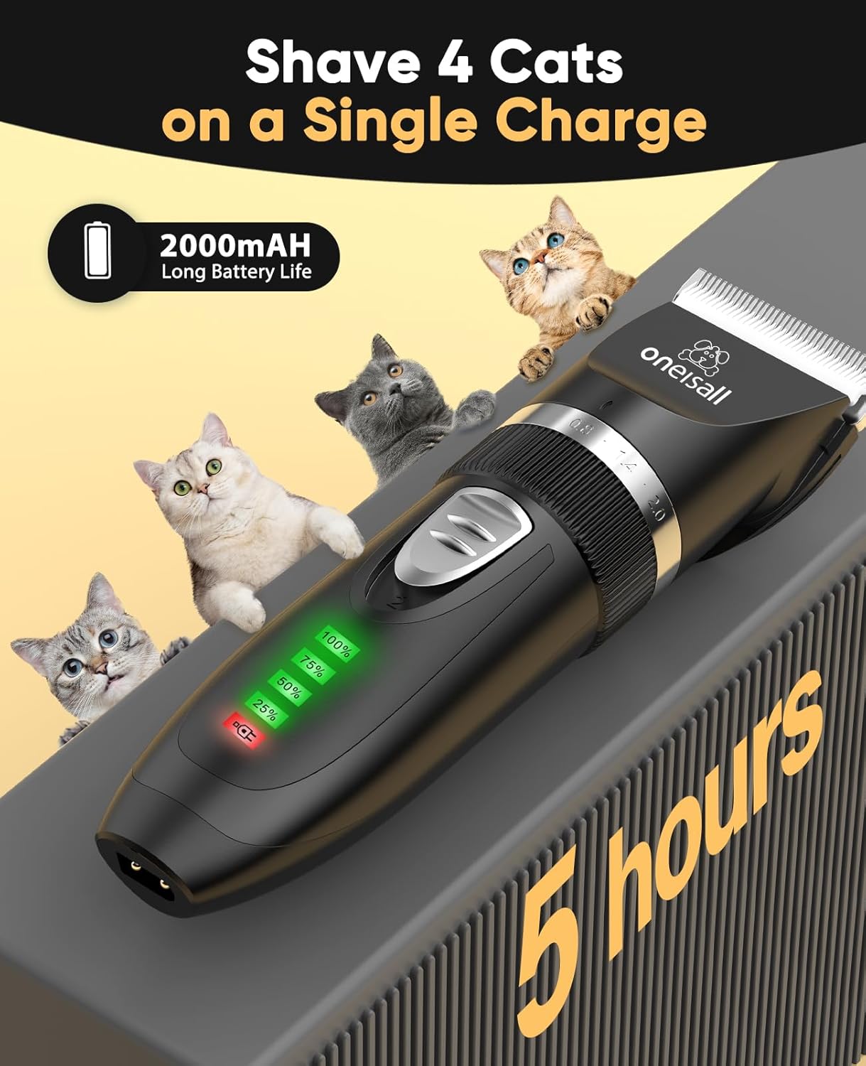Oneisall X2 2 Speeds Cat Clippers for Matted Hair – oneisall