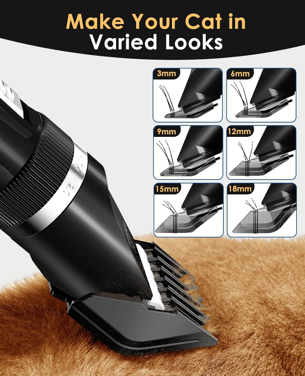 Oneisall X2 2 Speeds Cat Clippers for Matted Hair