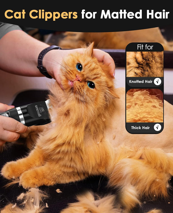 Oneisall X2 2 Speeds Cat Clippers for Matted Hair
