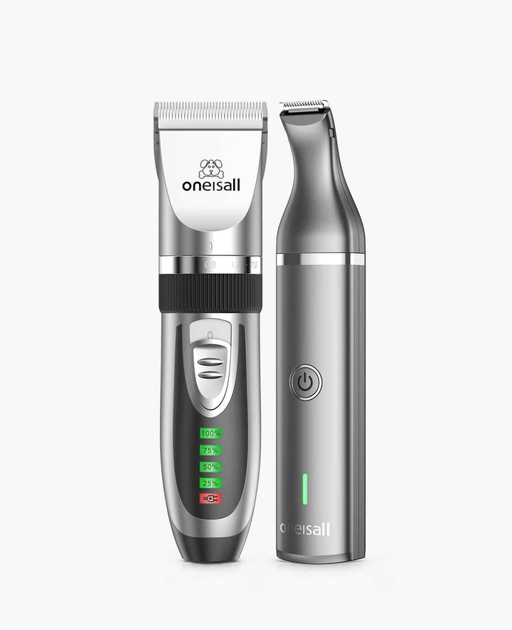 oneisall dog clipper set silver